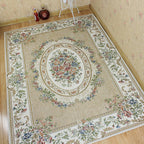 Victorian living room carpet Multicolored peony carpet Cotton Machine washable Non-slip back Carpet