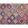 Worn Moroccan Rug Multicolored Patterned Rug Non-Slip Machine Washable Stain Resistant Rug for Home