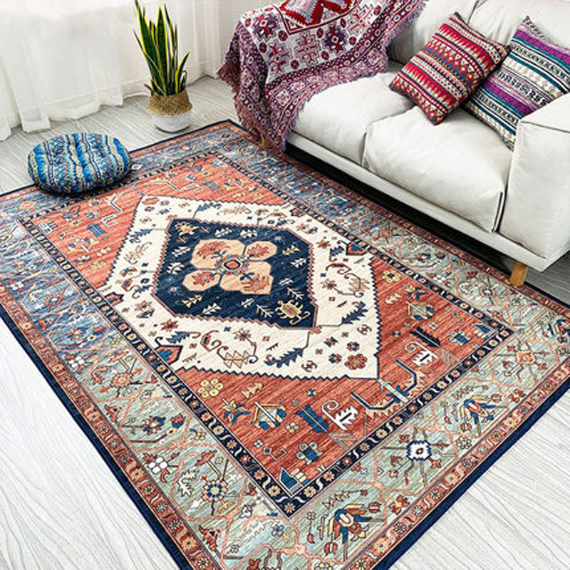 Moroccan living room carpet More colors Printed carpet Cotton Non-slip Machine washable Pet-friendly carpet