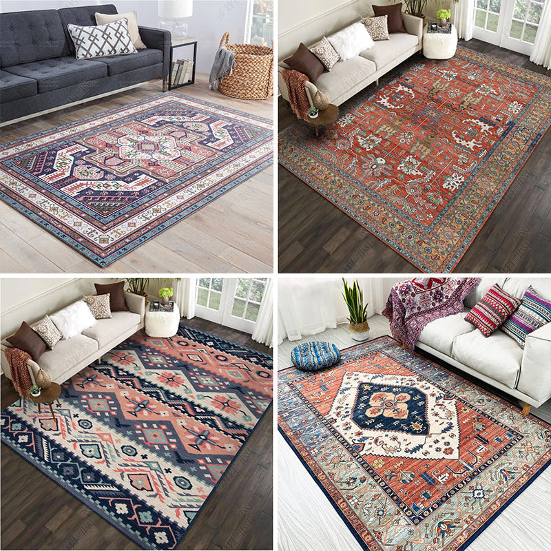 Moroccan living room carpet More colors Printed carpet Cotton Non-slip Machine washable Pet-friendly carpet