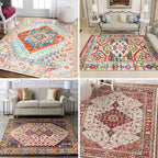 Moroccan living room carpet More colors Printed carpet Cotton Non-slip Machine washable Pet-friendly carpet