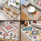 Moroccan living room carpet More colors Printed carpet Cotton Non-slip Machine washable Pet-friendly carpet