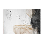 New Chinoiserie Area Rug Multi Colored Abstract Wave Rug Stain Resistant Washable Non-Slip Backing Rug for Lounge
