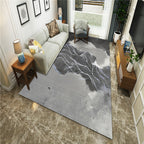 New Chinoiserie Area Rug Multi Colored Abstract Wave Rug Stain Resistant Washable Non-Slip Backing Rug for Lounge