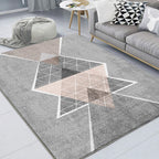 Beautiful Nordic Style Carpet Multicolor Geometric Color Block Carpet Machine Washable Stain Resistant Non-Slip Carpet for Large Room
