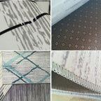 Exotic antique carpet multicolored geometric print rug non-slip back pet-friendly machine washable rug for large room