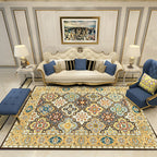 Nostalgia Chamber Rug Multicolored Jacquard Rug Synthetic Pet Friendly Non-Slip Back Machine Washable Rug