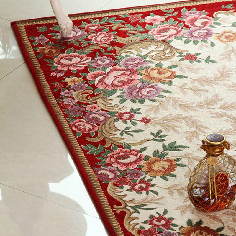 Empire Peony Rug Multicolor Traditional Rug Synthetic Pet-Friendly Non-Slip Stain-Resistant Runner Rug for Home