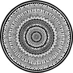 Stylish Mandala Print Rug Multicolored Moroccan Rug Polypropylene Stain Resistant Pet Friendly Non-Slip Backing Rug for Home