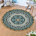 Ethnic Multicolor Print Carpet Polyester Persian Carpet Stain Resistant Machine Washable Non-Slip Carpet for the Living Room