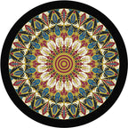 Retro Moroccan Style Rug Multi-Colors Mandala Rug stain-resistant machine washable non-slip backing rug for the door