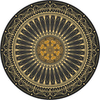 Multicolored bedroom rug Moroccan mandala printed rug Synthetic non-slip backing Washable stain-resistant rug