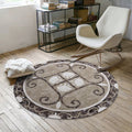 Nostalgic multicolored Moroccan carpet polypropylene floral area rug washable non-slip back pet-friendly rug for home