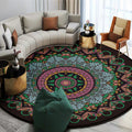 Exotic Mandala EKRAN RUG Multicolor Persian Carpet Synthetic Washable Pet-Friendly Non-Slip Rug for Living Room