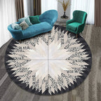 Colorfully patterned folk art printed carpet polyester Moroccan carpet with non-slip backing pet-friendly machine washable carpet for guest room