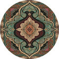 Olden Turkish Folk Art Carpet Multicolored Persian Carpet Polyester Non-Slip Stain-Resistant Washable Rug for the Room