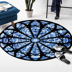 Art Deco Morocco Rug Multi-Colored Mandala Rug Pet-Friendly Machine Washable Non-Slip Rug for Bedroom