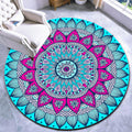 Beautiful mandala patterned rug Multicolored Moroccan area rug Polyester pet friendly stain resistant non-slip backing rug for tea room