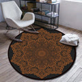 Folks Multicolor Mandala Rug Synthetic Moroccan Rug Machine Washable Non-Slip Pet Friendly Living Room Rug