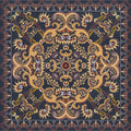 Shabby Chic Floral Area Rug Multicolored Persian Rug Polypropylene Nonslip Coating Washable Pet-Friendly Rug for the Hallway