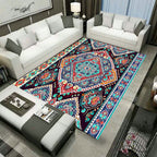 Large Persian rug multicolored jacquard-printed rug washable non-slip backing pet-friendly rug for the living room