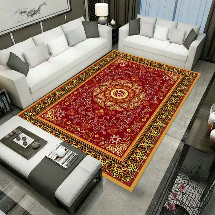 Large Persian rug multicolored jacquard-printed rug washable non-slip backing pet-friendly rug for the living room