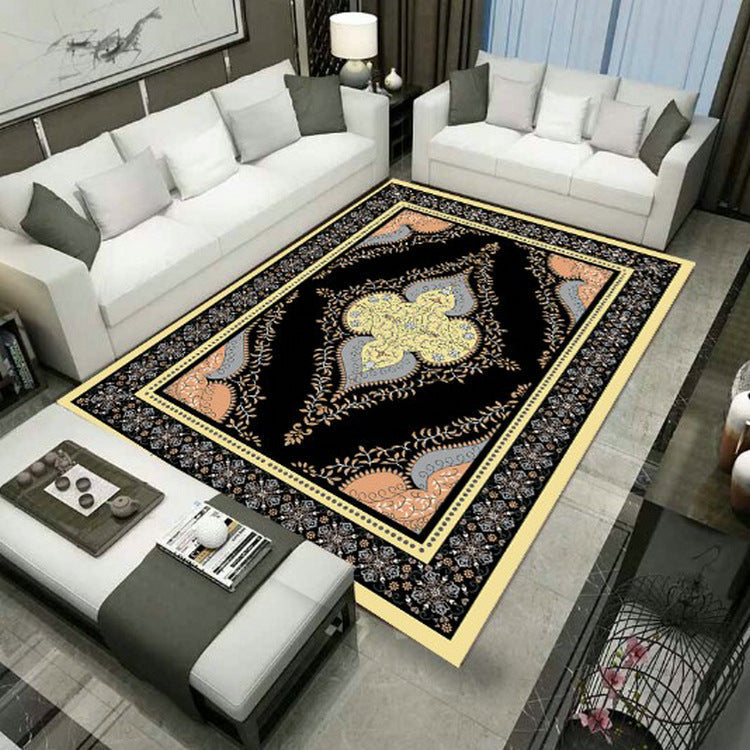 Large Persian rug multicolored jacquard-printed rug washable non-slip backing pet-friendly rug for the living room