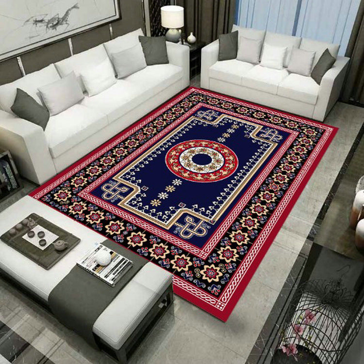 Large Persian rug multicolored jacquard-printed rug washable non-slip backing pet-friendly rug for the living room