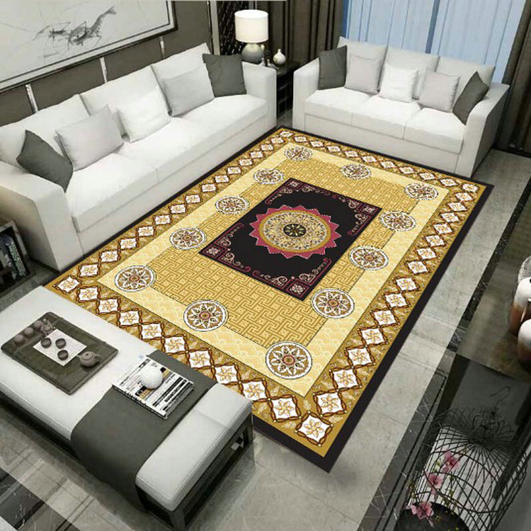 Large Persian rug multicolored jacquard-printed rug washable non-slip backing pet-friendly rug for the living room
