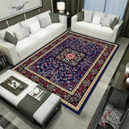 Large Persian rug multicolored jacquard-printed rug washable non-slip backing pet-friendly rug for the living room