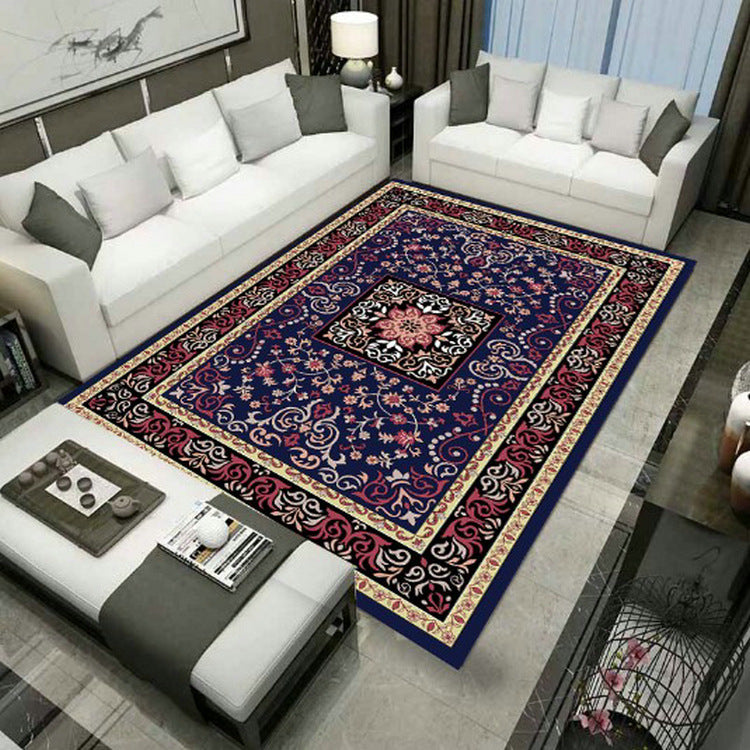 Large Persian rug multicolored jacquard-printed rug washable non-slip backing pet-friendly rug for the living room