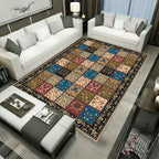 Large Persian rug multicolored jacquard-printed rug washable non-slip backing pet-friendly rug for the living room