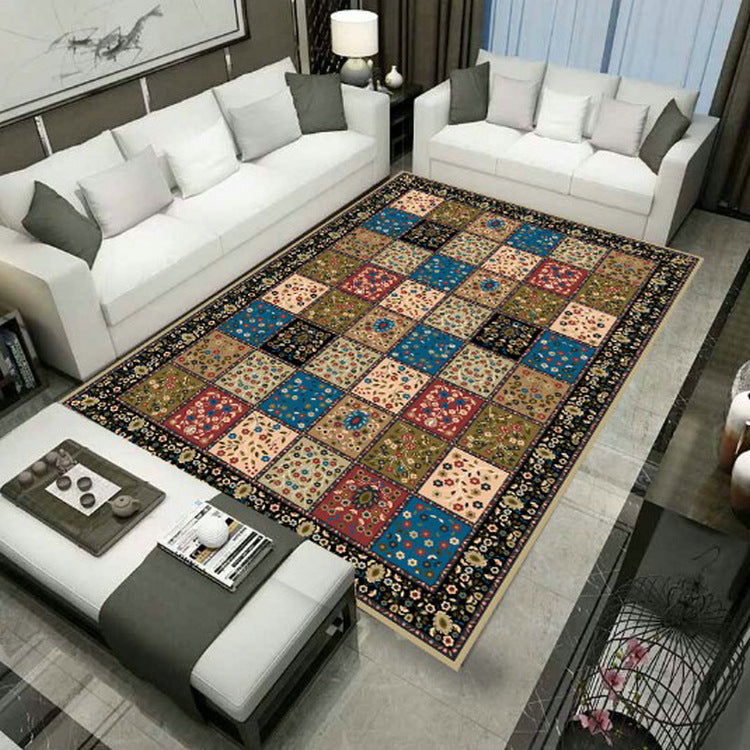 Large Persian Carpet Multicolor Jacquard Printed Carpet Washable Non-Slip Underlay Pet Friendly Carpet for the Living Room