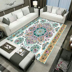 Large Persian rug multicolored jacquard-printed rug washable non-slip backing pet-friendly rug for the living room