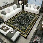 Large Persian rug multicolored jacquard-printed rug washable non-slip backing pet-friendly rug for the living room