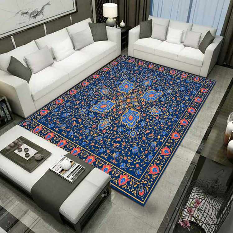 Large Persian rug multicolored jacquard-printed rug washable non-slip backing pet-friendly rug for the living room
