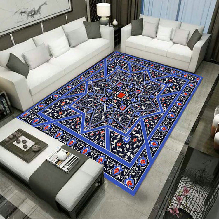 Large Persian rug multicolored jacquard-printed rug washable non-slip backing pet-friendly rug for the living room