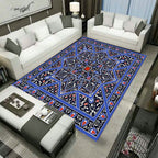 Large Persian rug multicolored jacquard-printed rug washable non-slip backing pet-friendly rug for the living room