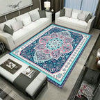 Large Persian rug multicolored jacquard-printed rug washable non-slip backing pet-friendly rug for the living room