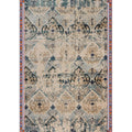 Persian Home Rug Multicolored Symmetrical Print Rug Polyester Non-Slip Backing Machine Washable Stain Resistant Rug