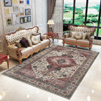 Classic multicolored Persian carpet polypropylene floral carpet washable stain resistant non-slip carpet for guest room