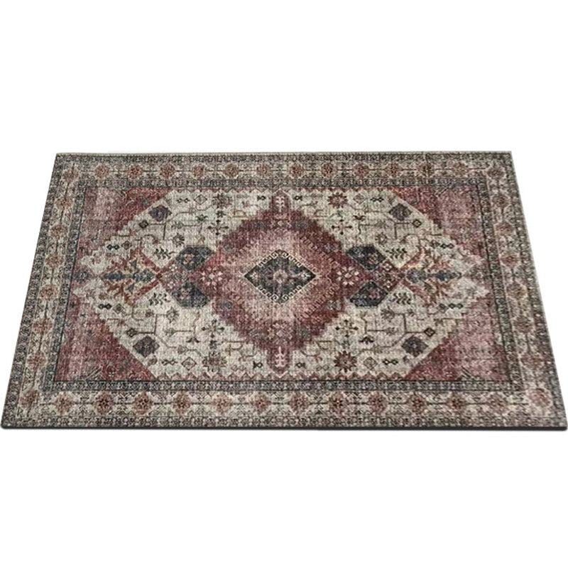 Classic multicolored Persian carpet polypropylene floral carpet washable stain resistant non-slip carpet for guest room