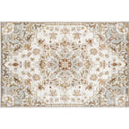 Whitewash Jacquard printed rug Multicolored Persian rug Synthetic Non-slip Washable Stain-resistant rug for tearoom