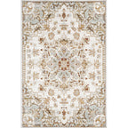 Whitewash Jacquard printed rug Multicolored Persian rug Synthetic Non-slip Washable Stain-resistant rug for tearoom