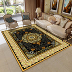 Traditional Multicolored Moroccan Carpet Polypropylene Floral Carpet Non-Slip Backing Pet Friendly Stain Resistant Carpet for Living Room