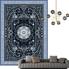 Traditional Multi-Color Moroccan Carpet Polypropylene Flower Carpet Non-Slip Backing Pet Friendly Stain Resistant Carpet for the Living Room