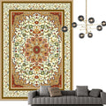 Traditional Multi-Color Moroccan Carpet Polypropylene Flower Carpet Non-Slip Backing Pet Friendly Stain Resistant Carpet for the Living Room