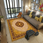 Moroccan Style Bedroom Rug Multicolor Floral Pattern Rug Polyester Washable Pet Friendly Non-Slip Back Rug