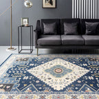 Beautiful Moroccan Rug Multicolored symmetrical printed carpet non-slip machine washable pet-friendly rug for the room