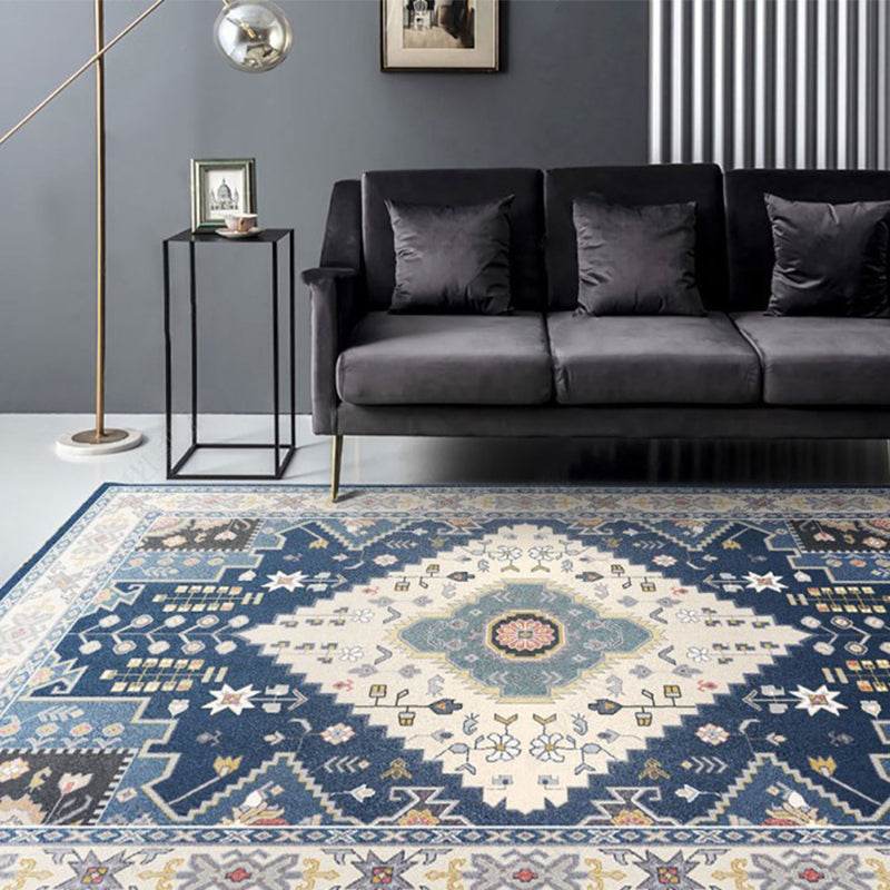 Beautiful Moroccan Rug Multicolored symmetrical printed carpet non-slip machine washable pet-friendly rug for the room